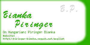 bianka piringer business card